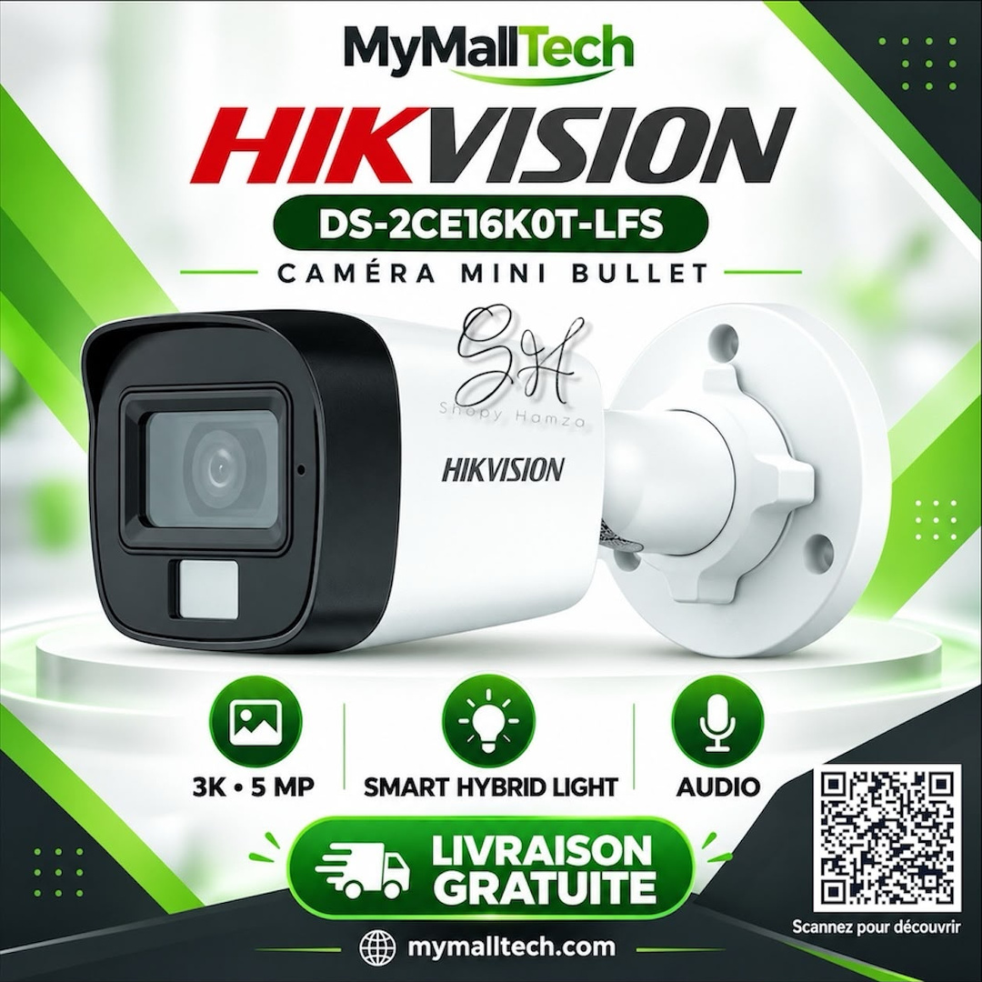 Hikvision Camera Mini Bullet 3K 5MP audio